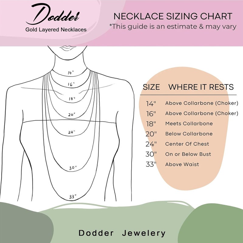 Dodder Store Gold Layered Necklaces for Women, 14K Gold Plated Dainty Gold Chain Choker Necklace Stack, Herringbone Gold Necklaces Set - Image 5